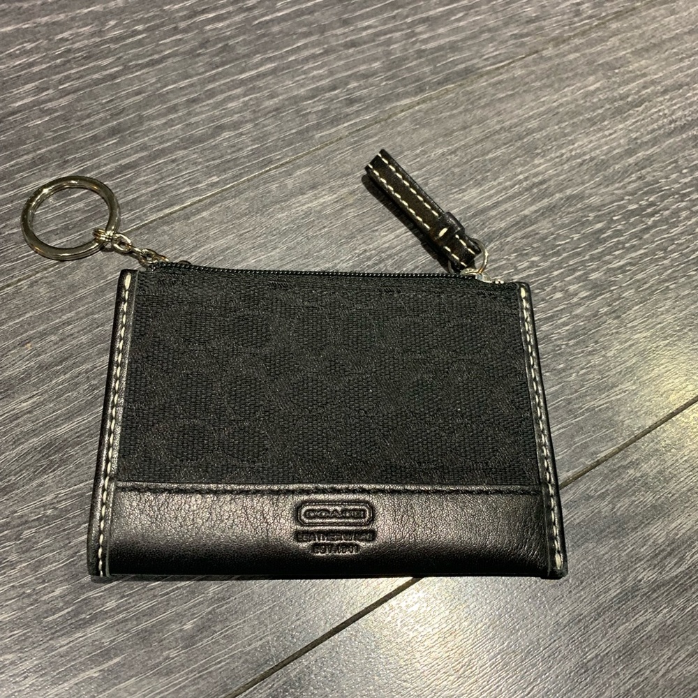 Black Coach Card Wallet - Picture 2 of 4